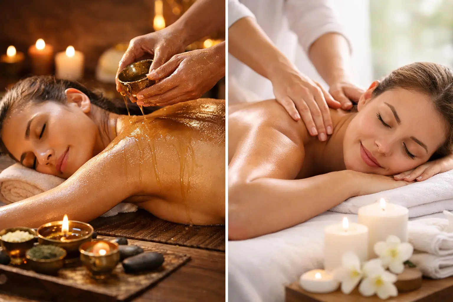 Abhyanga vs masaje relajante: cuál elegir