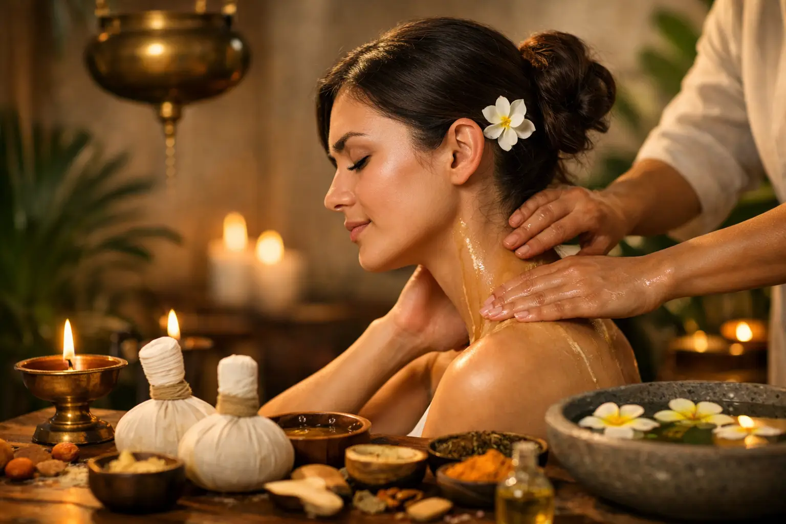 Terapia ayurvédica para cuello tenso